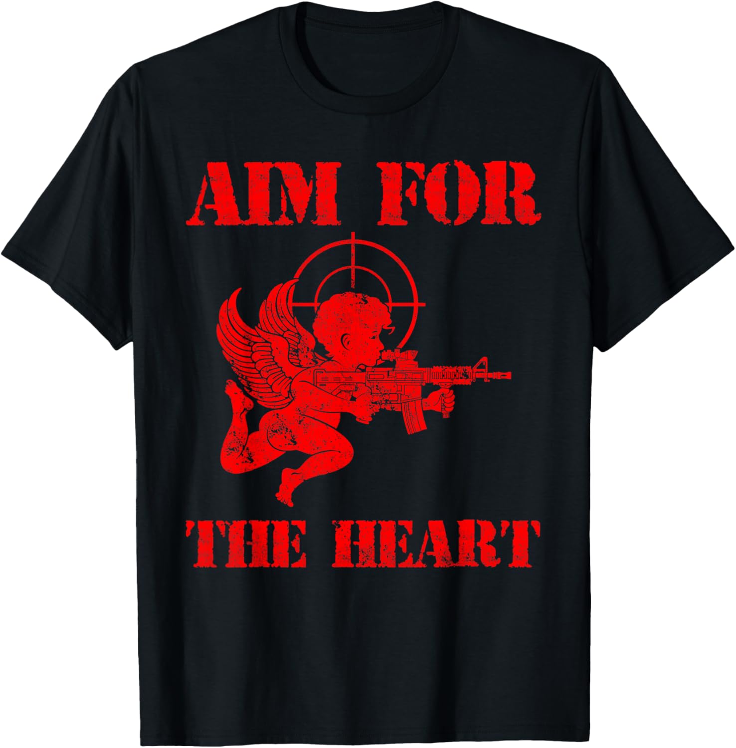 Aim Heart Cupid Holding Gun Valentine Day