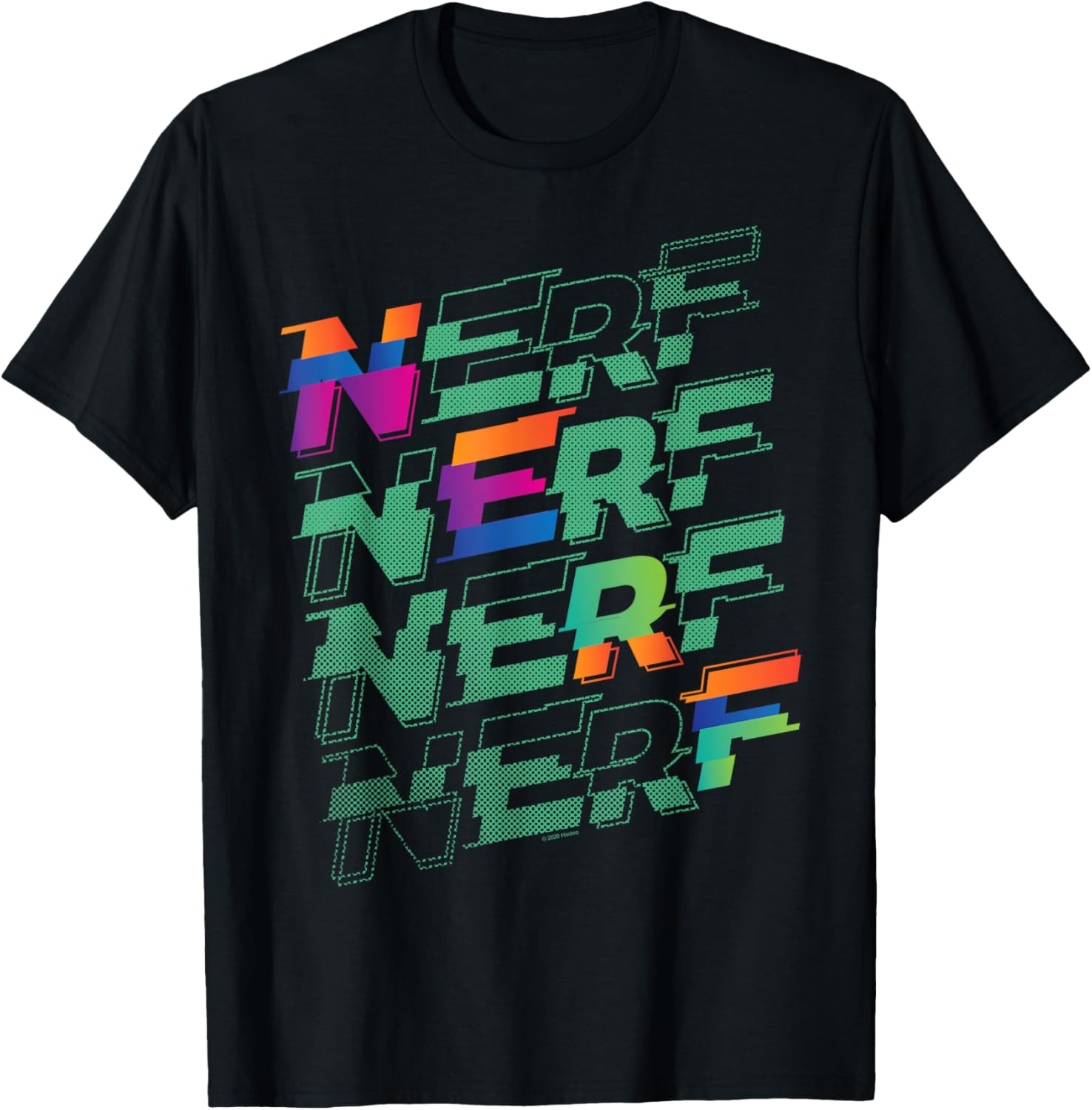 Nerf Glitch Color Logo Stack