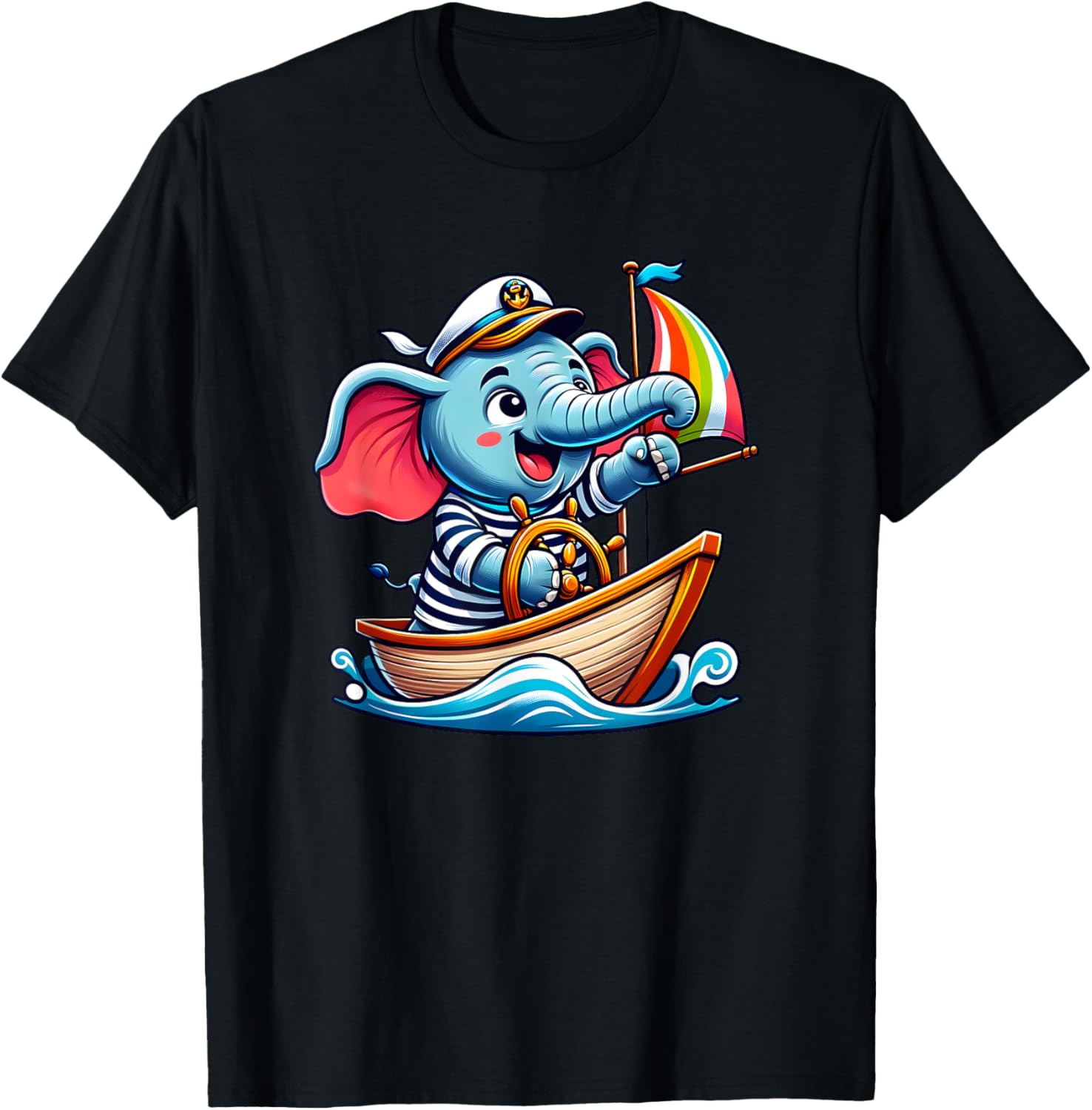 Cute Sailor Elephant Sailboat