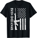 Best Dad Ever With Us American Flag Fathers Day Dad Guns