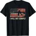 I Will Not Comply Vintage Usa Patriotic Pro Gun Flag