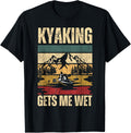 Retro Kayaking Art Men Women Kayak Lover Kayaker