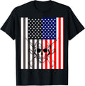 Black Usa Flag Usa Flag Soldier Skull With Guns Women Men