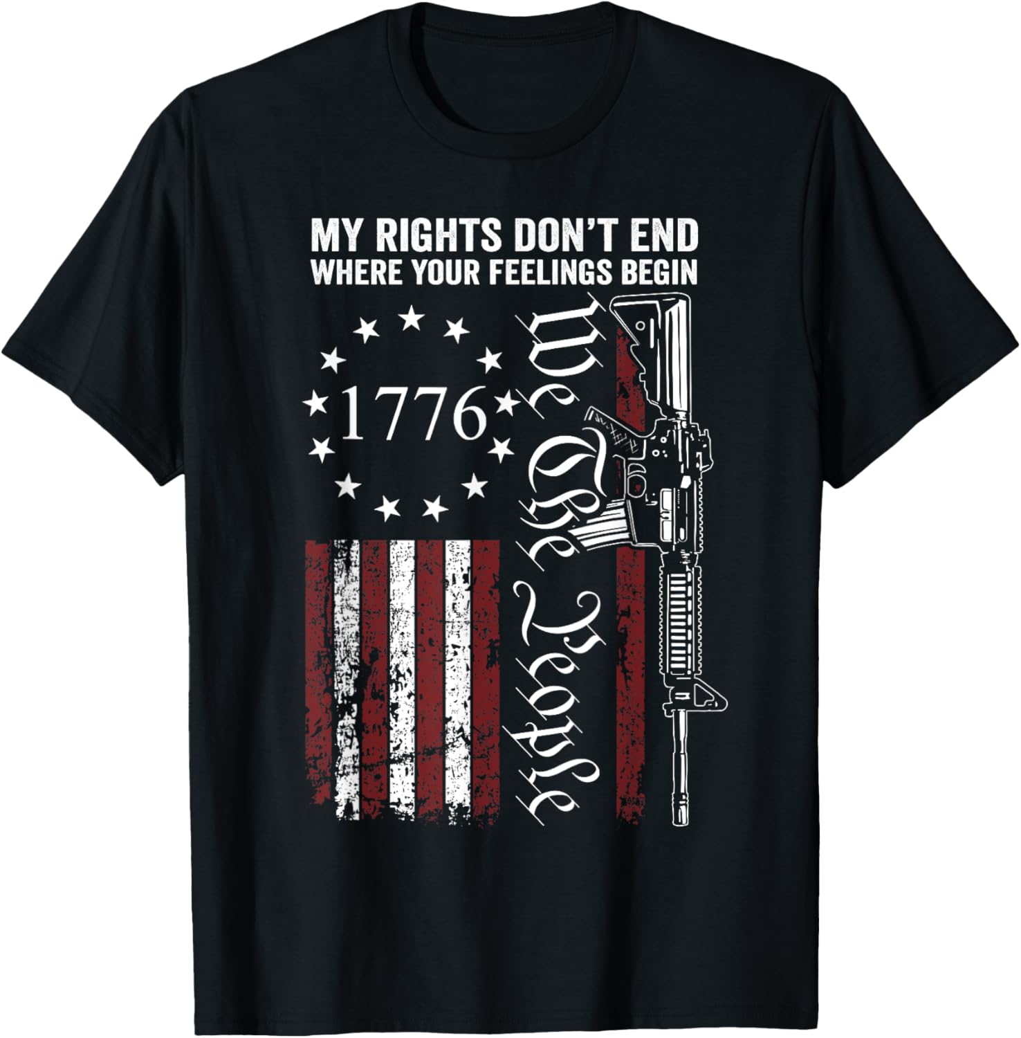 My Rights Dont End Where Your Feelings Begin Usa Gun Flag