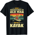 Funny Old Man Kayaking Kayak Kayaker Boating Lover