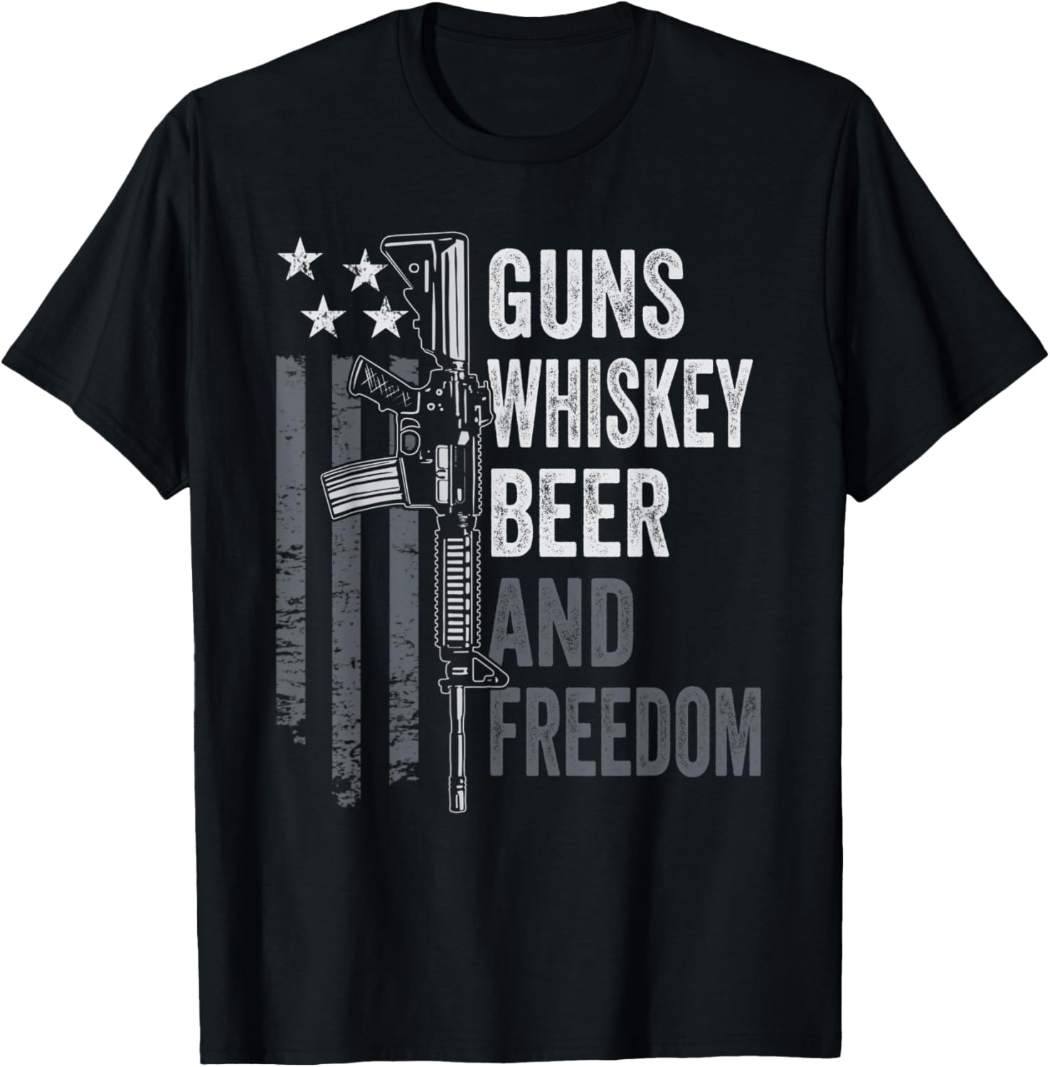 Guns Whisky Beer Freedom Funny Drinking Ar15 Gun Owner