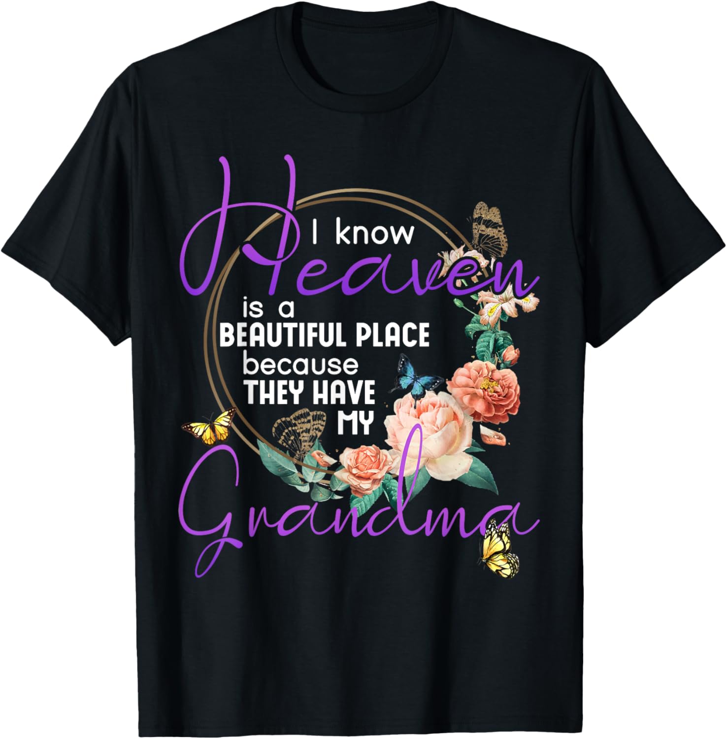 Grandma I Know Heaven is a Beautiful Place Family Memorial