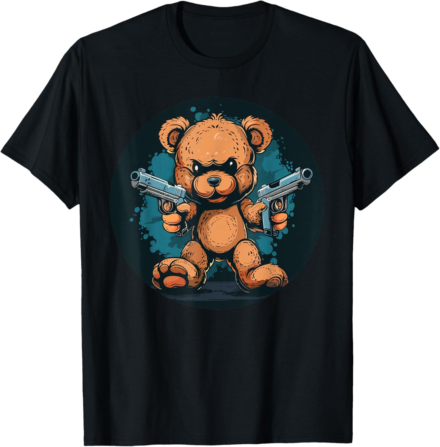Funny Akimbo Bear For Teddy And Guns Lovers