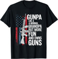 Funny Gunpa Definition Tee Us Flag Grandpa Men Unisex Adults Black Small