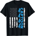 Captoon American Flag Patriotic Pontoon Boat Captain