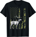 Deer Hunter Dad Camo American Flag Shirts Men Gun Hunting