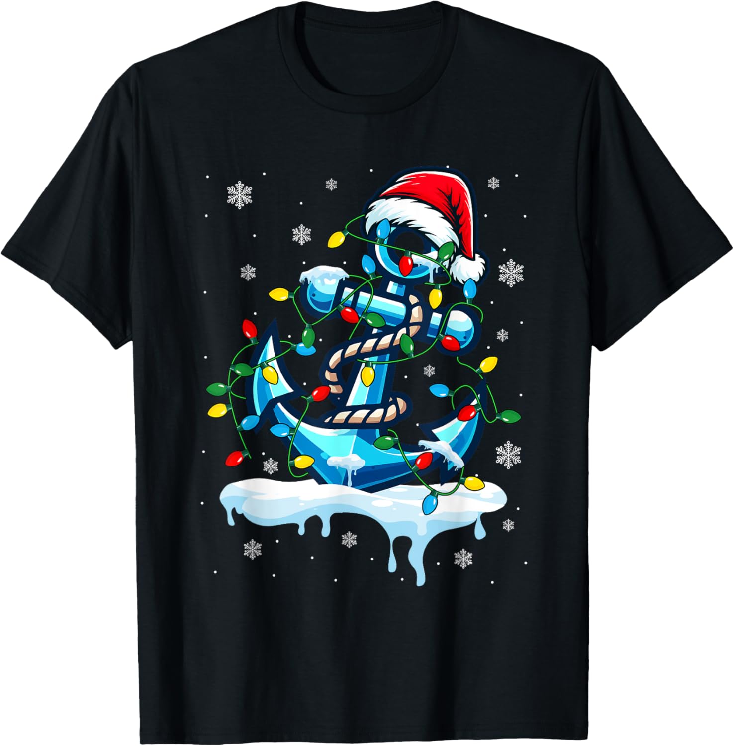 Santa Anchor Christmas Lights Costume Boating Sailing Lover