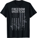 Freedom Over Fear Pro Gun Usa Guns Flag 2Nd Amendment