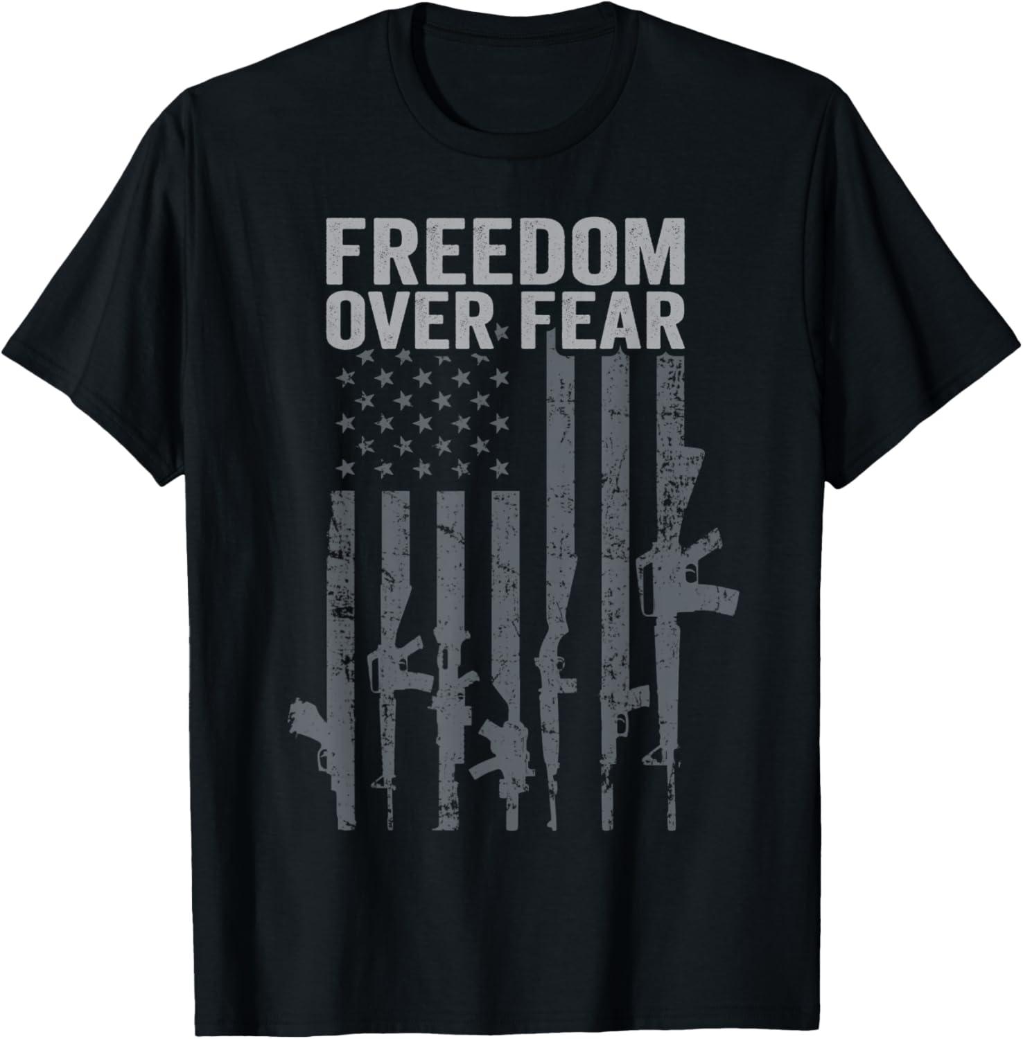 Freedom Over Fear Pro Gun Usa Guns Flag 2Nd Amendment