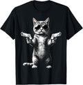 Sunglasses Cat With Guns Cat Dad Funny Cats Gun Lover T Shirt