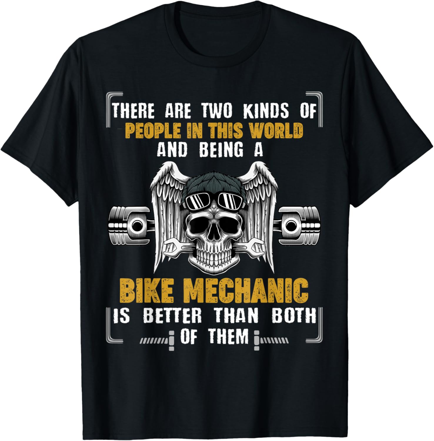 Skull Wings Diesel Auto Mechanic Motorbike Bicycle Repairman