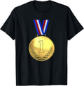 Gold Medal T-Shirt First Place 1st Winner Graphic Tee