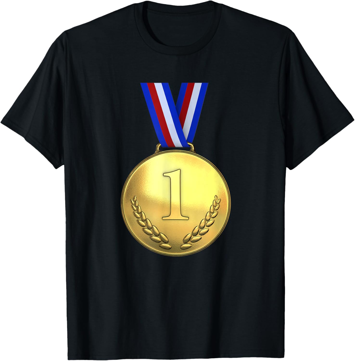 Gold Medal T-Shirt First Place 1st Winner Graphic Tee