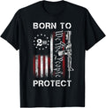 Gun American Flag Born To Protect Pro Gun 2Nd Amendment