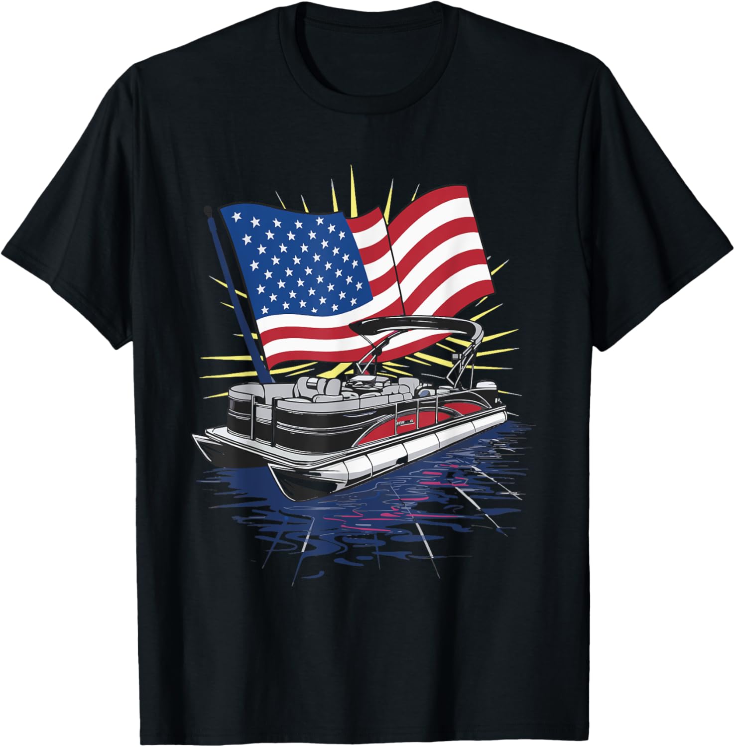 Pontoon Boat Us Flag