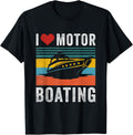 I Love Motor Boating Vintage Retro Boat Lovers