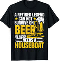 Funny Houseboat Beer House Boat Lake Boating Captain