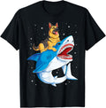 German Shepherd Shark T shirt Kids Men Space Galaxy Jawsome