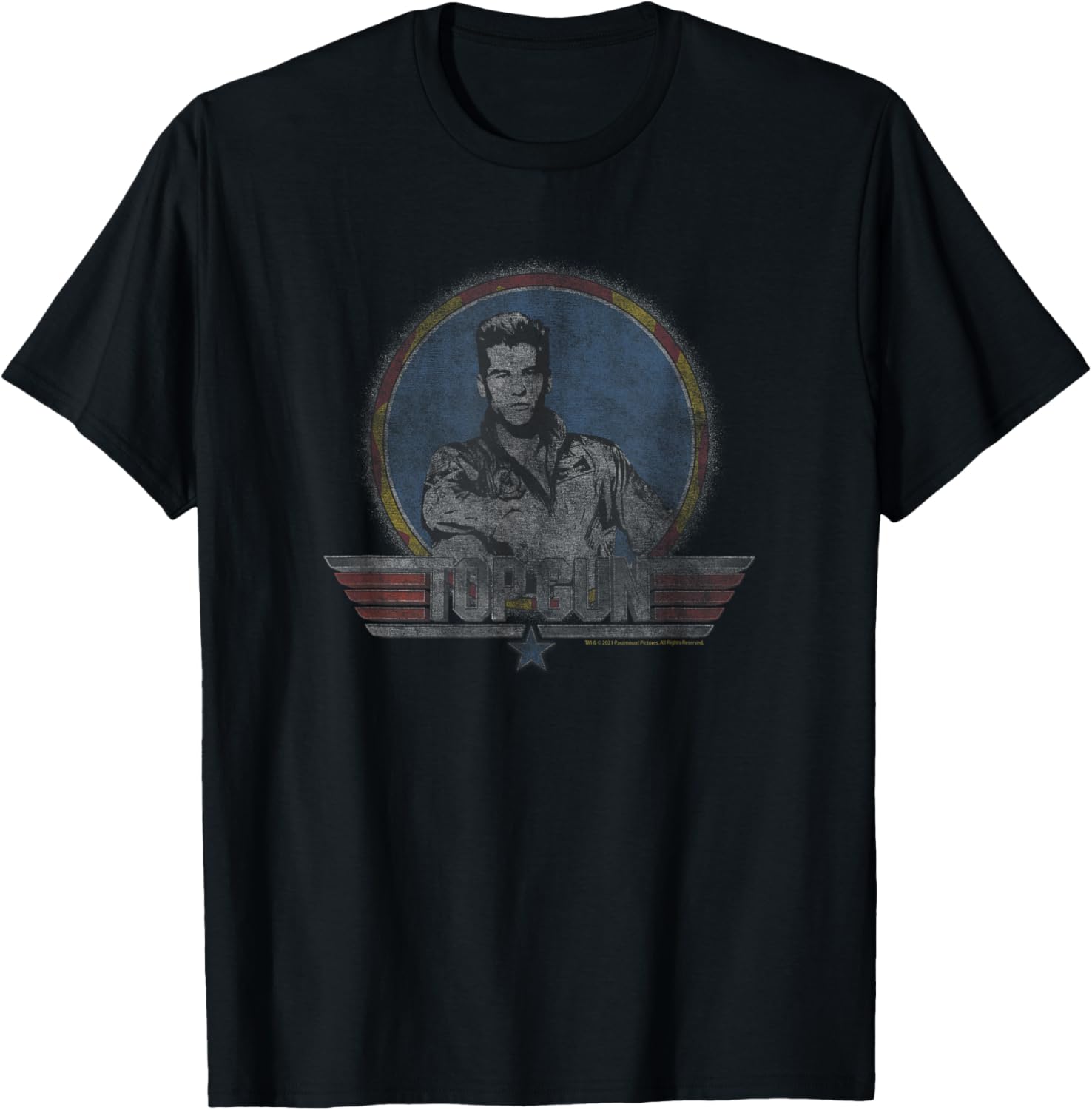 Top Gun Iceman Tom Circle Logo Dark