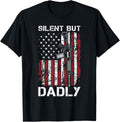 Silent But Dadly Usa Ar15 Flag Fathers Day Funny Mens Gun