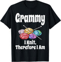 Funny Grammy I Knit Therefore I Am Knitting Crochet Yarn