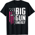 Big Gun Energy Ladies Pink Usa Ar15 Owner Funny Womens Gun