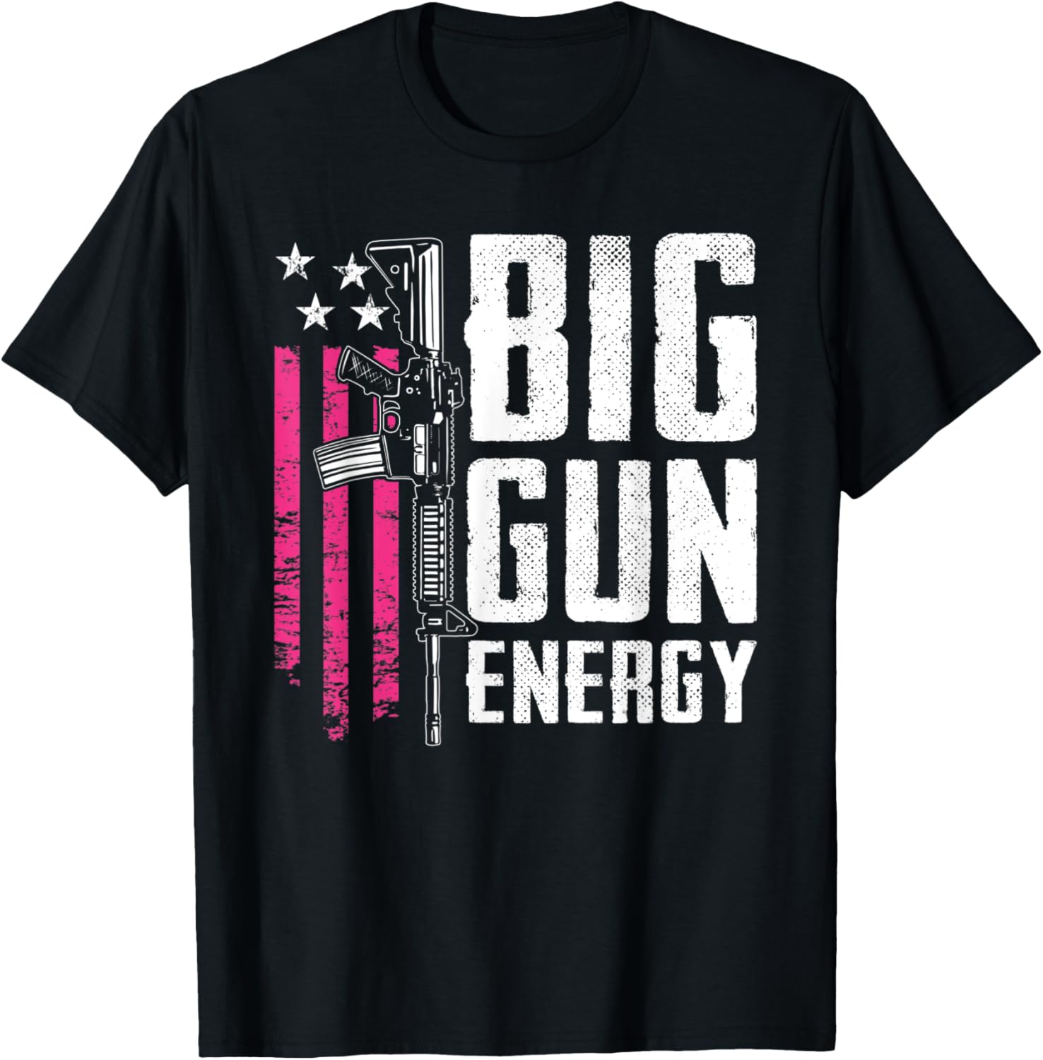 Big Gun Energy Ladies Pink Usa Ar15 Owner Funny Womens Gun
