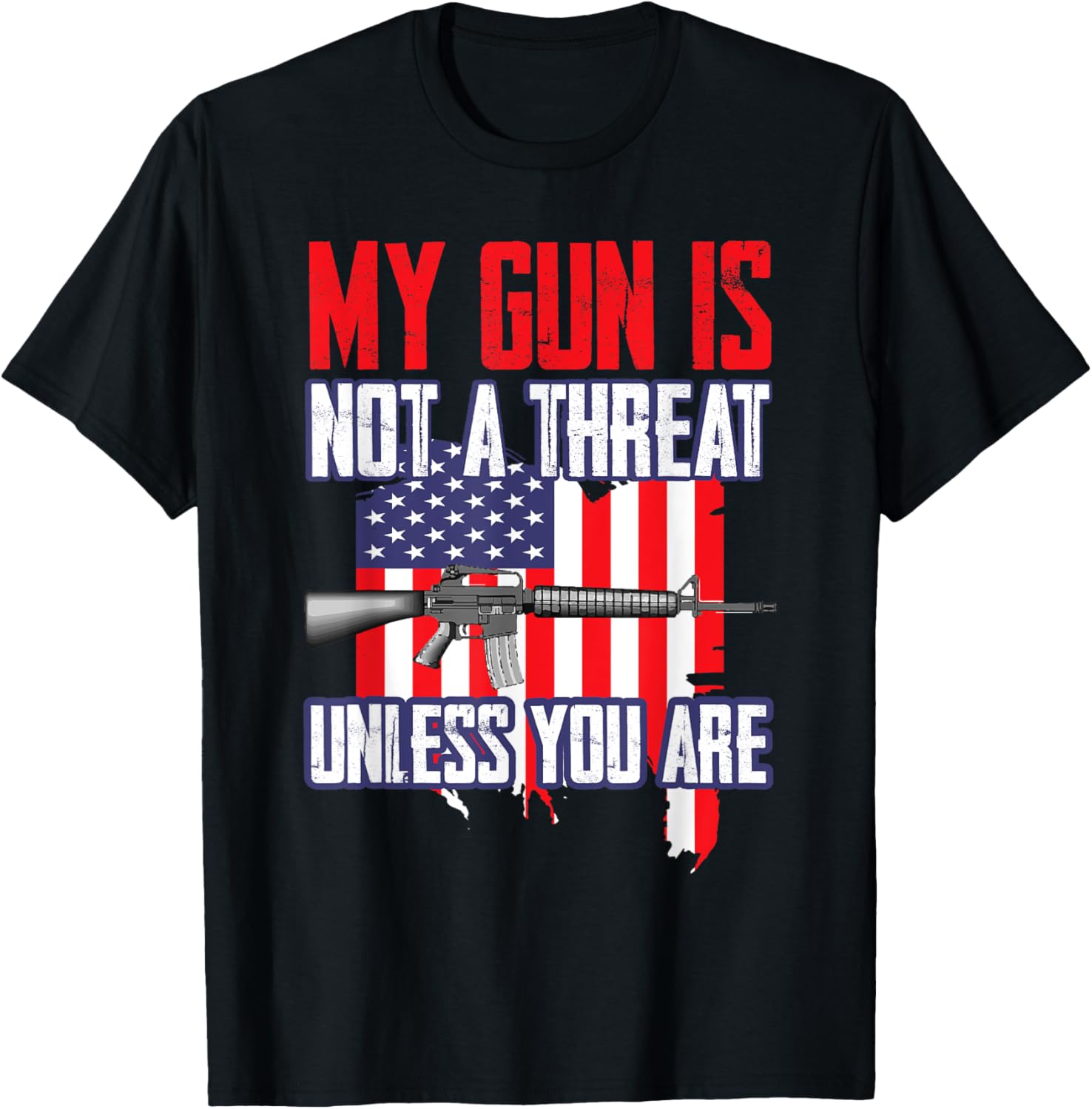 Gun Owner Saying Patriotic Us Flag Gun Art