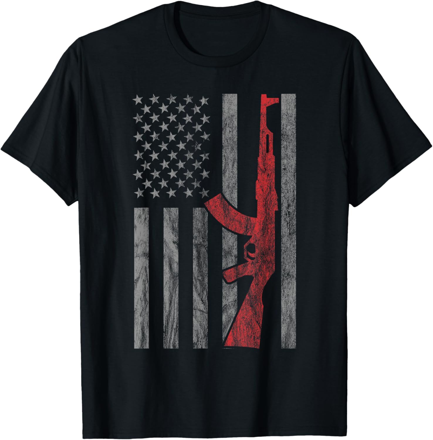 Distressed Usa Flag Gun Owner T Shirt 2Nd Amendment Shirt