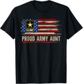 Vintage Proud Army Aunt American Flag Veteran Gift