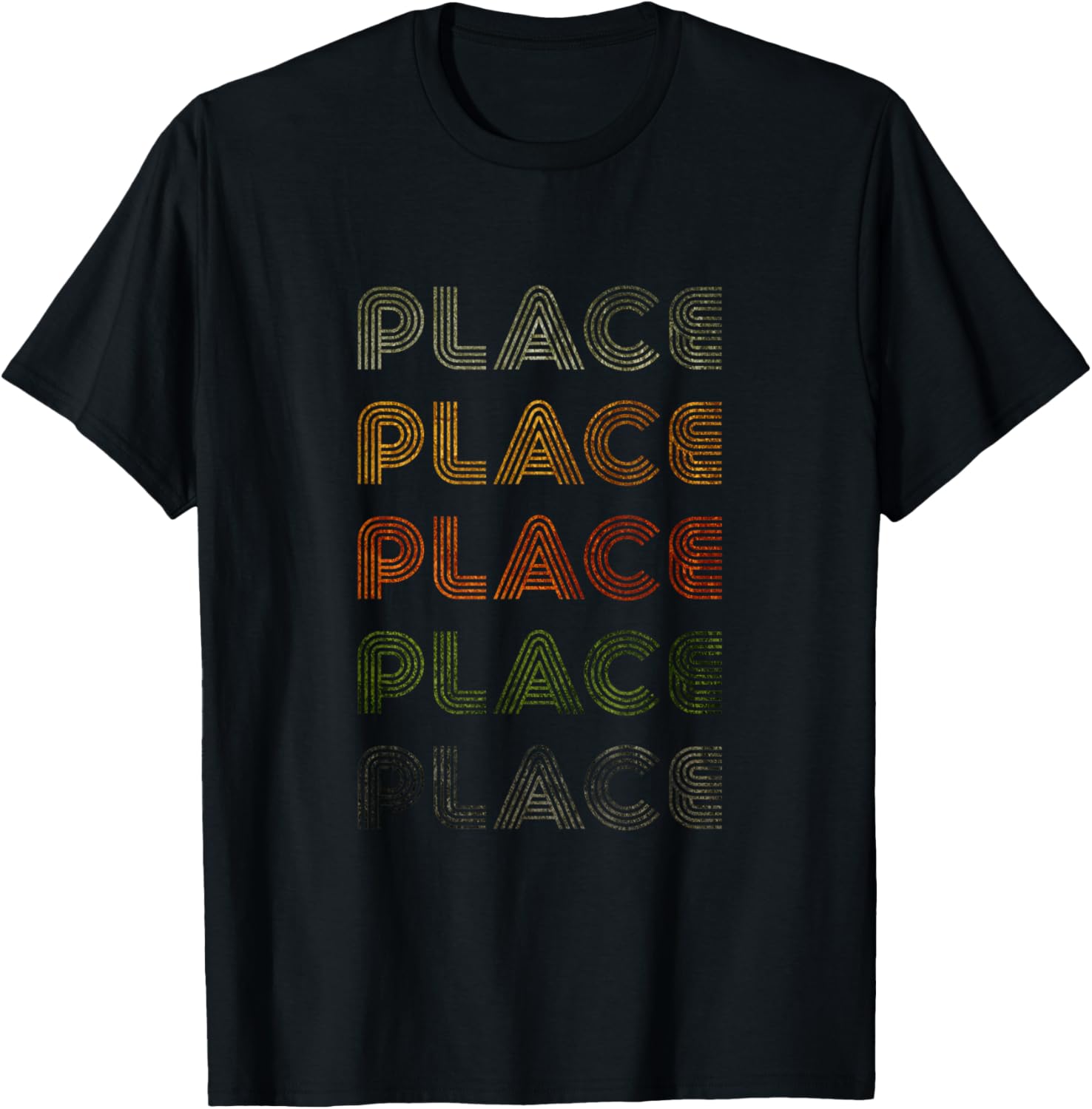 Love Heart Place Tee Grunge Vintage Style Black Place