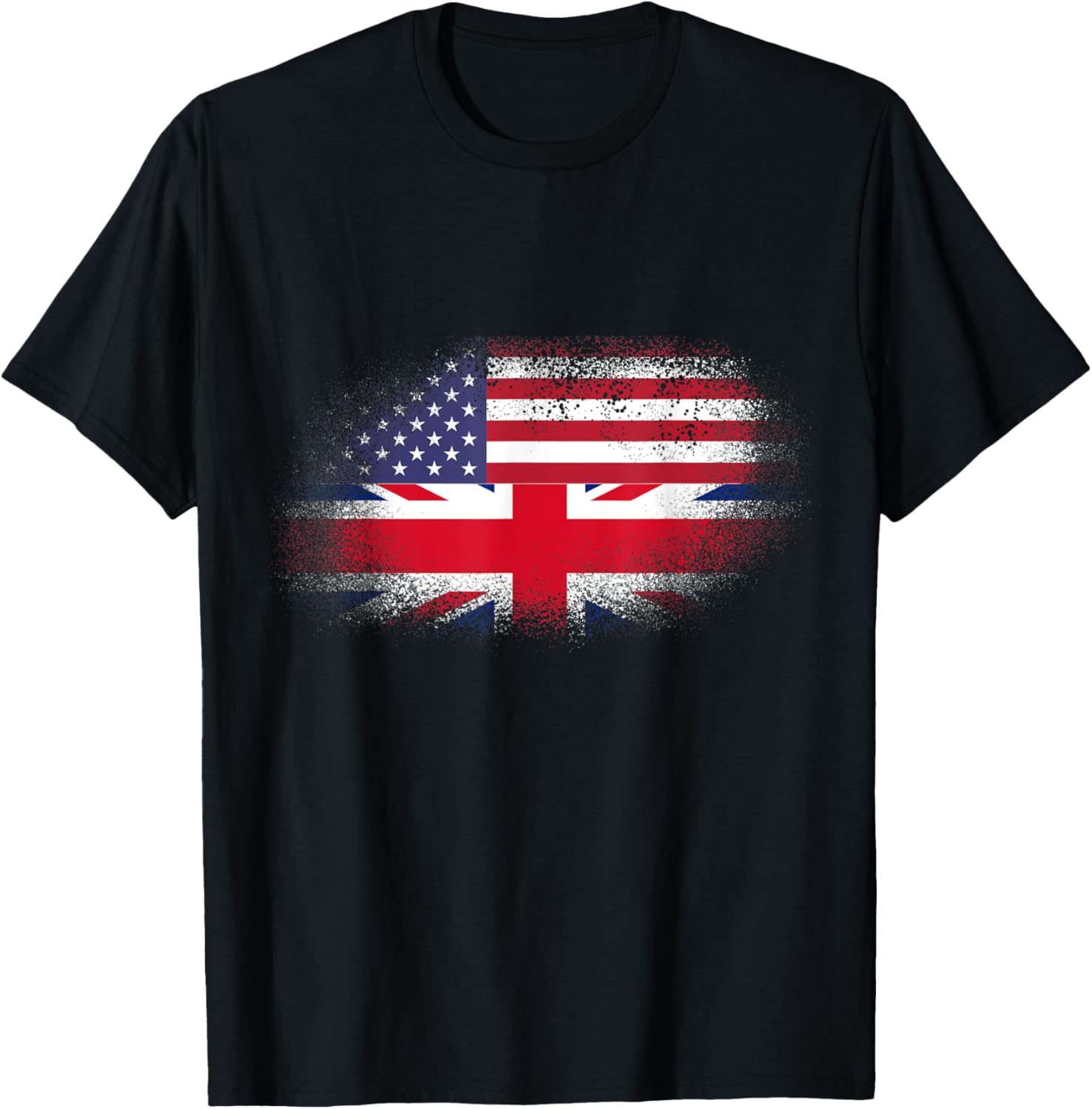 Half American Half British T Shirt UK USA Flags Britain Women Kids Men