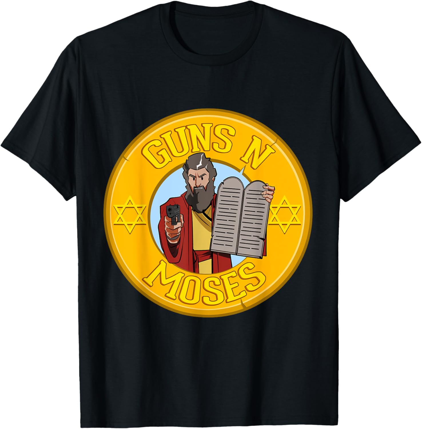 Guns N Moses Jewish Passover Pun Israeli Defense Force Army