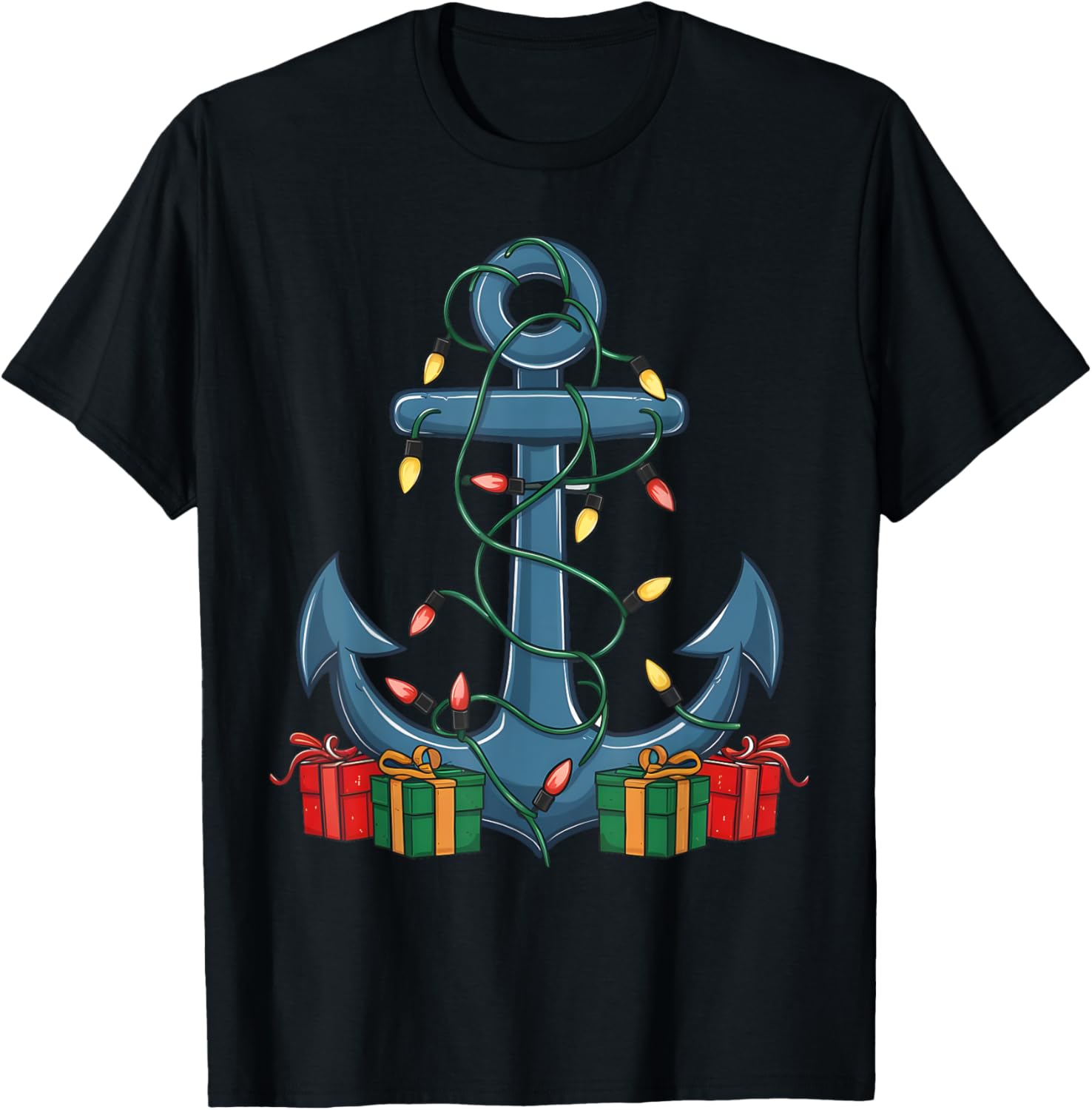 Xmas Lighting Santa Cruise Ship Boat Anchor Christmas