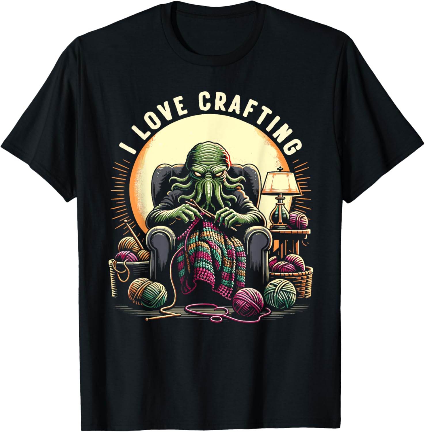 Crochet Cthulhu I Love Crafting, Funny Cosmic Horror