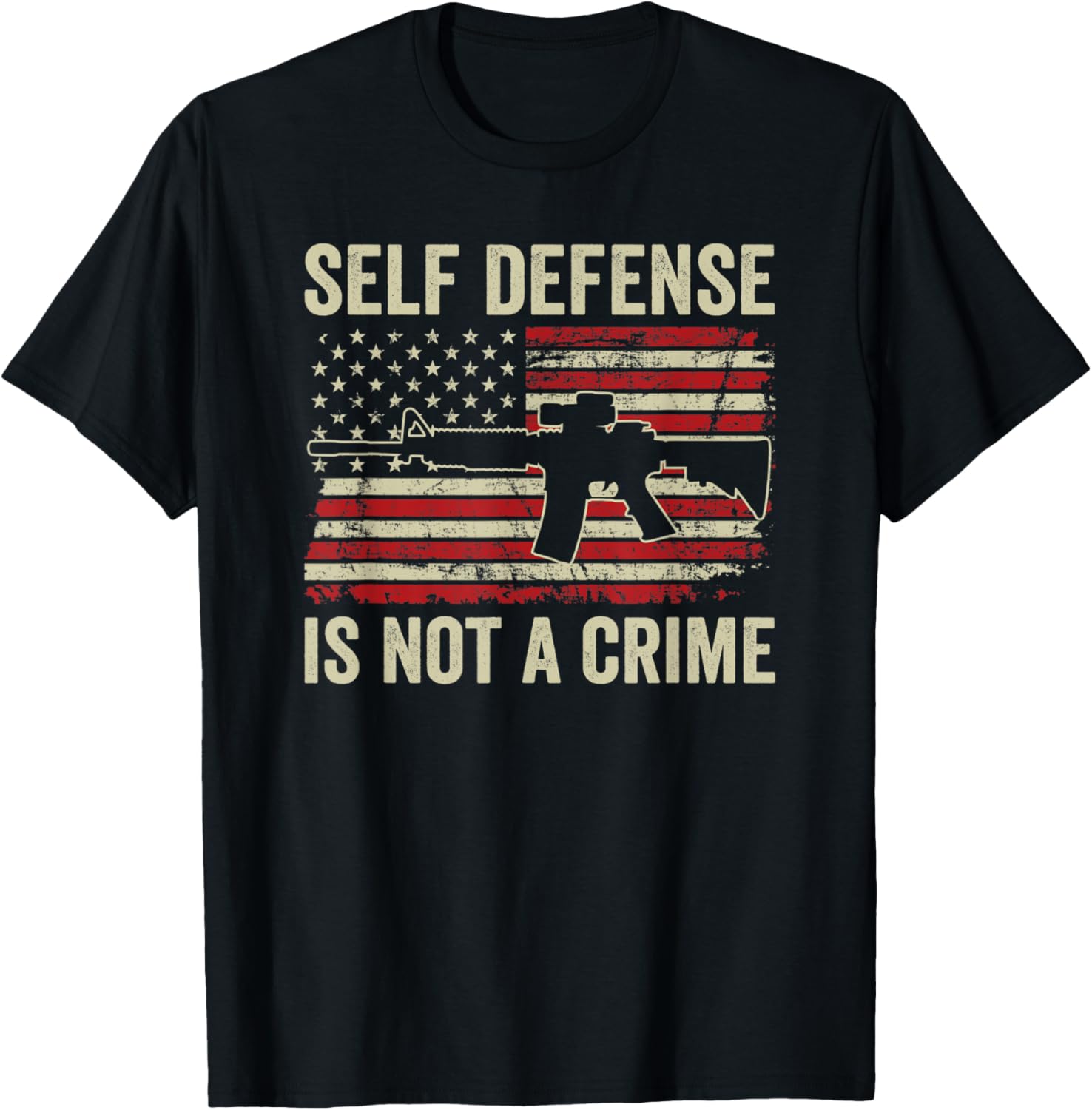Self Defense Is Not A Crime Pro Gun 2Nd Amendment Ar15 Usa