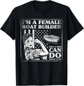 Us Flag Craftswomen Quote Female Boat Builder