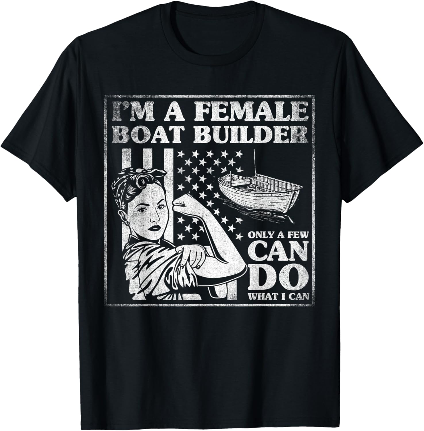 Us Flag Craftswomen Quote Female Boat Builder