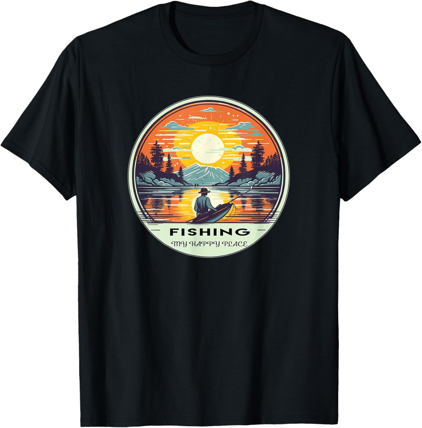 Fishing - My Happy Place - A Bass Fishing Design