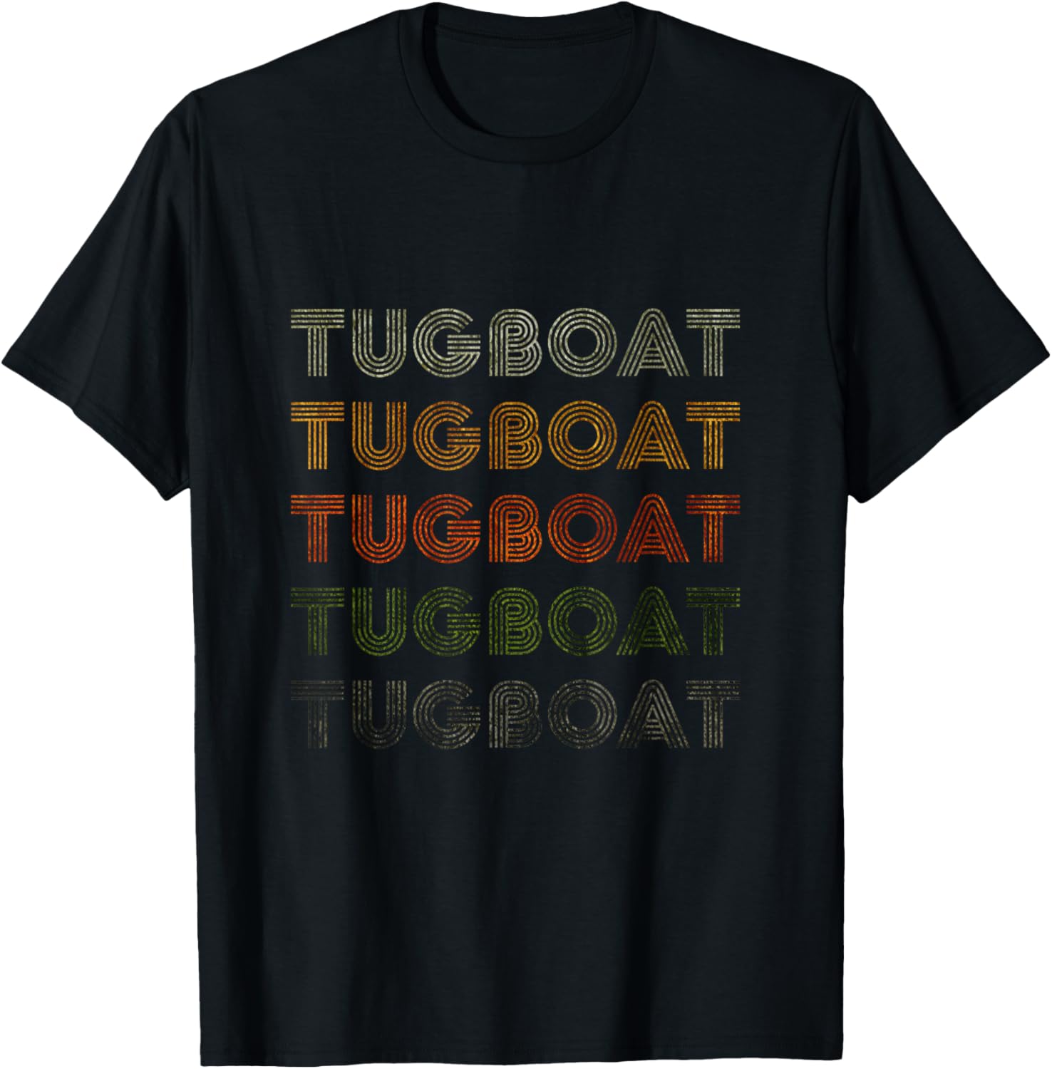 Love Heart Tugboat Grunge Vintage Style Black Tugboat