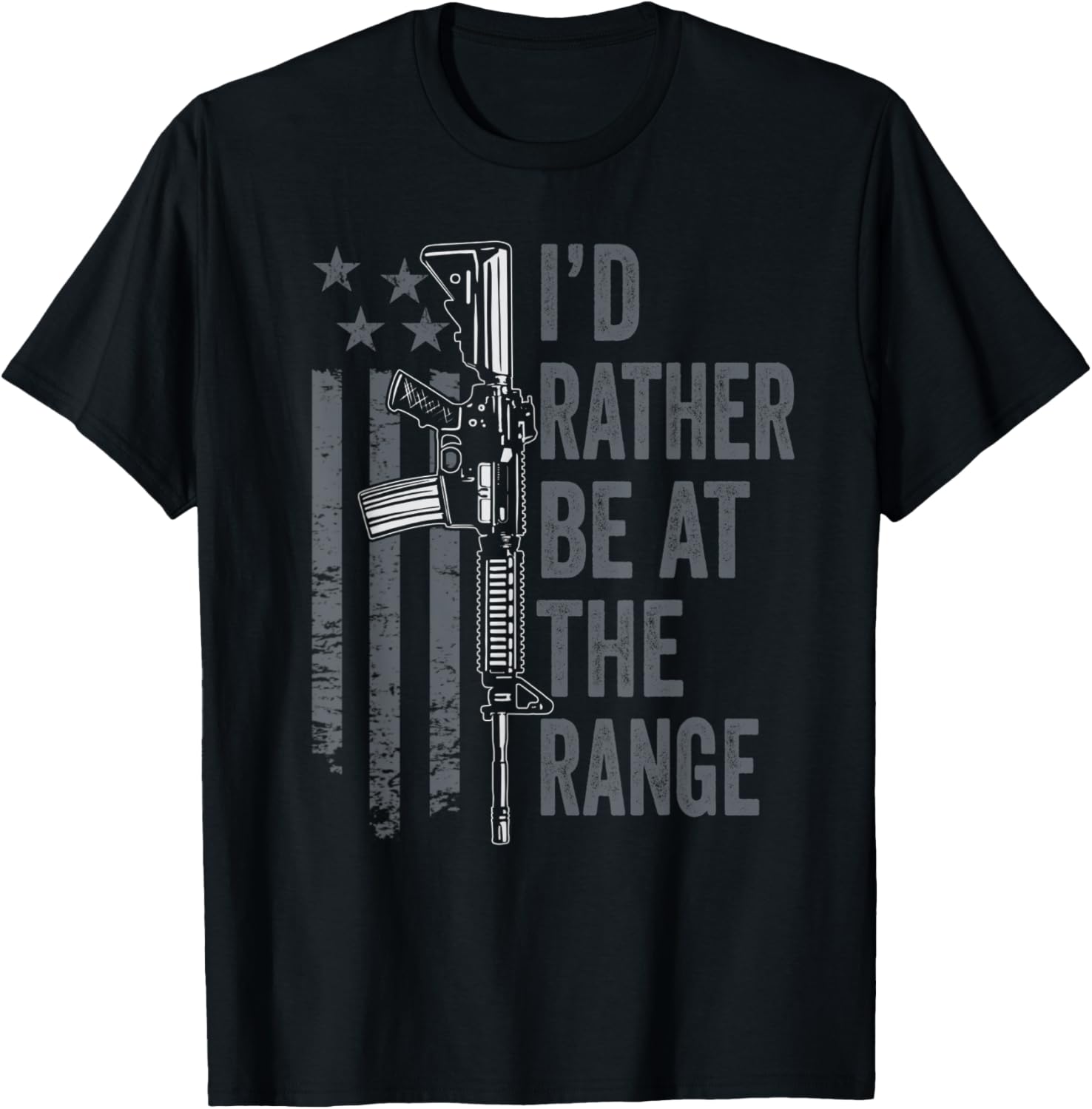 Id Rather Be At Gun Range Usa Flag Funny Guns Owner