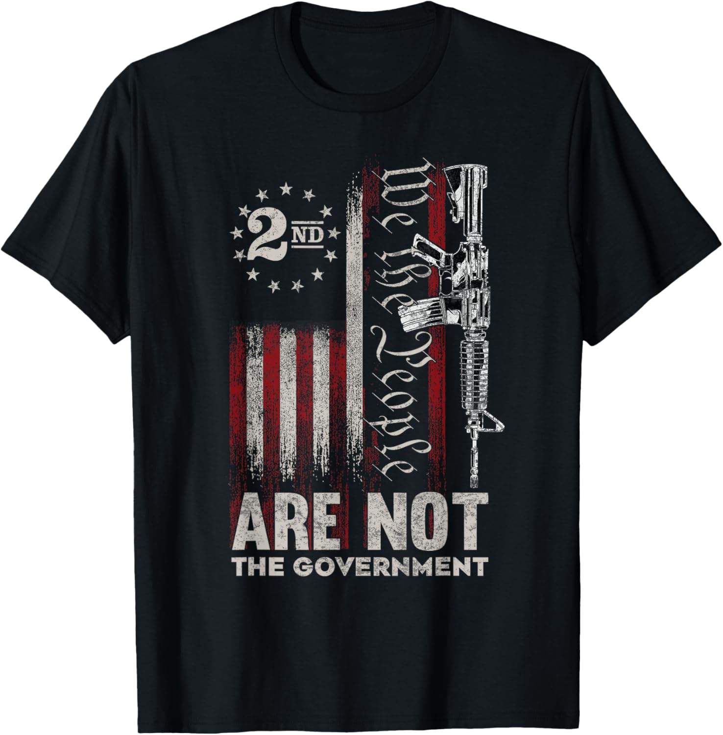 We People Are Not Government Vintage Us Flag Gun