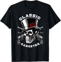Mafia Boss Classic Gangster Skull With Guns Gentleman
