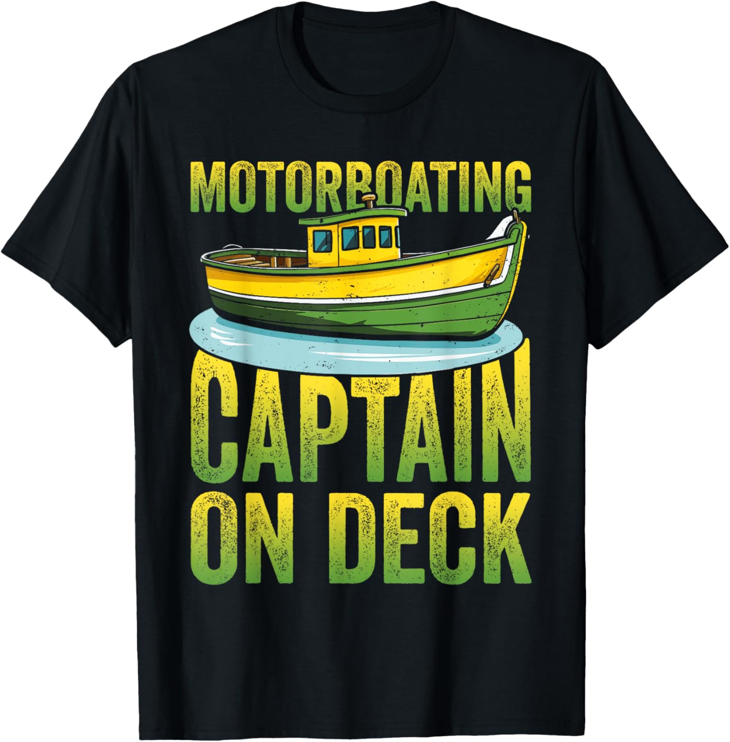 Motorboating Captain On Deck Motorboat Motorboating