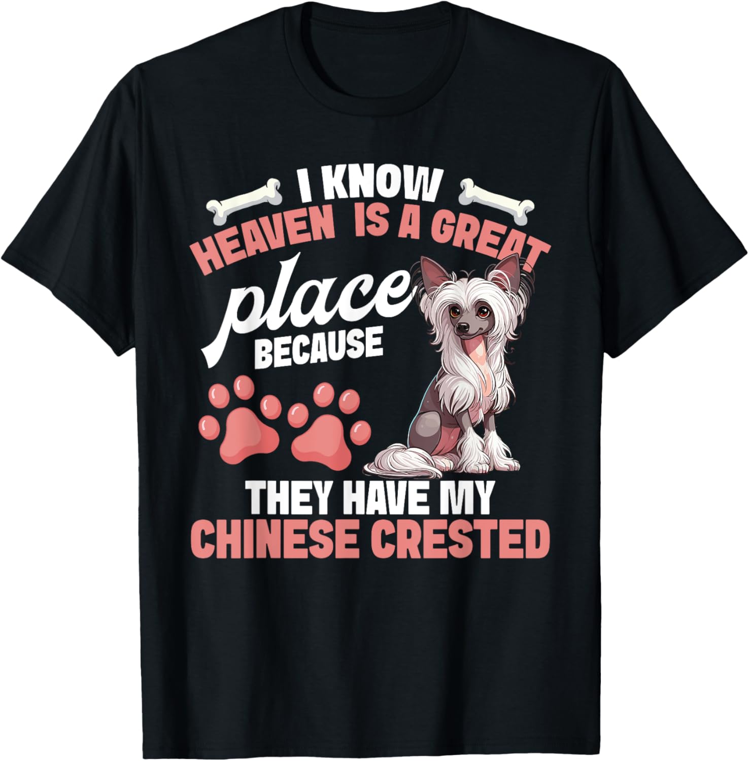 Puppy Lover Pet Great Place Dog Enthusiast Chinese Crested T-Shirt for Men Women Kids
